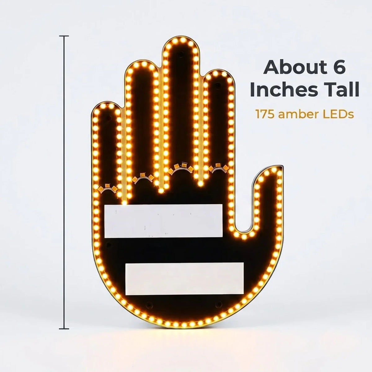 Hand Gesture Light for Car — LED Rear Window Sign with Remote