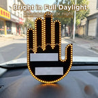 Hand Gesture Light for Car — LED Rear Window Sign with Remote